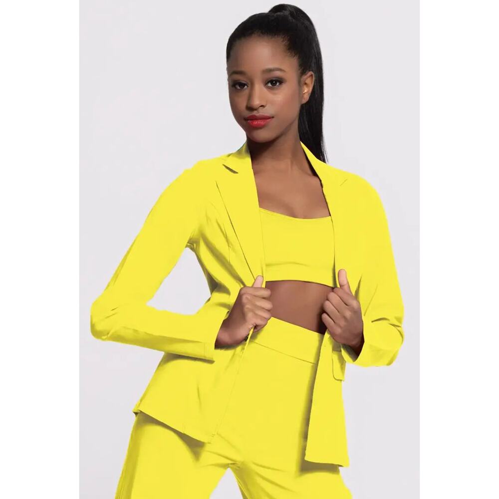 Dance Costume Small/Medium Adult Yellow Weissman AH12577/AH12576 Jazz Tap Suit